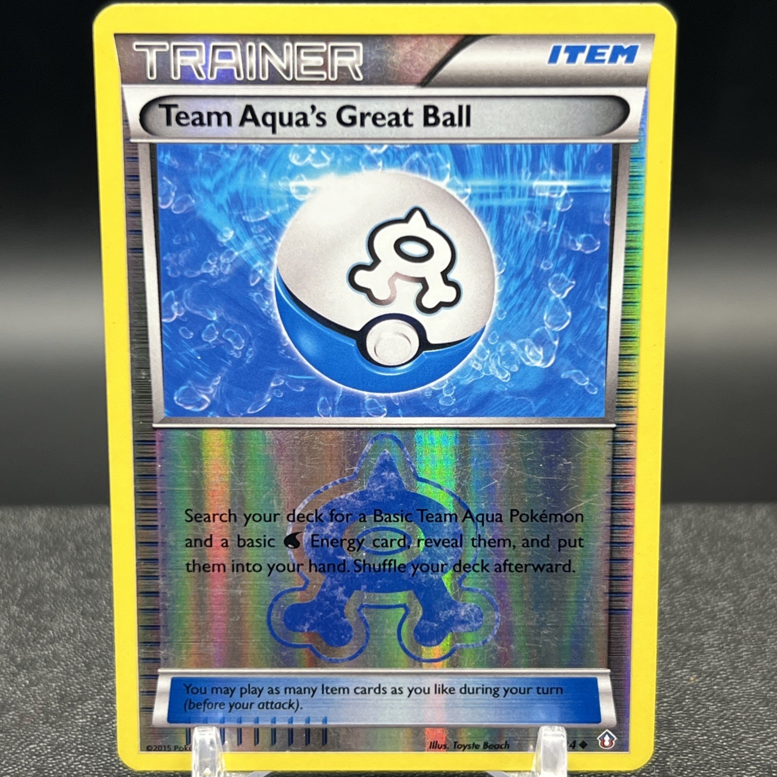Team Aqua's Great Ball 27/34 Reverse Holo Uncommon XY Double Crisis Pokemon Card
