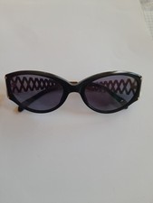 YSL Yves Saint Laurent DAMEN Sonnenbrille, VINTAGE, SCHWARZ/GOLD