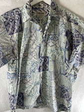 Cooke Street Shirt Extra Large Blue Hawaiian Short Sleeve Aloha Free Shipping