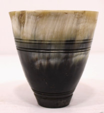 Antique Bovine Horn Beaker / Drinking Vessel