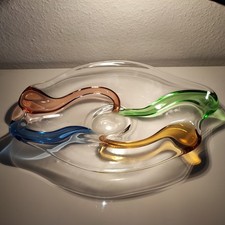 Grosse 43 cm ROMANA Glas Schale Beranek Vizner Pavel Hlava Vase Muranoglas (3)