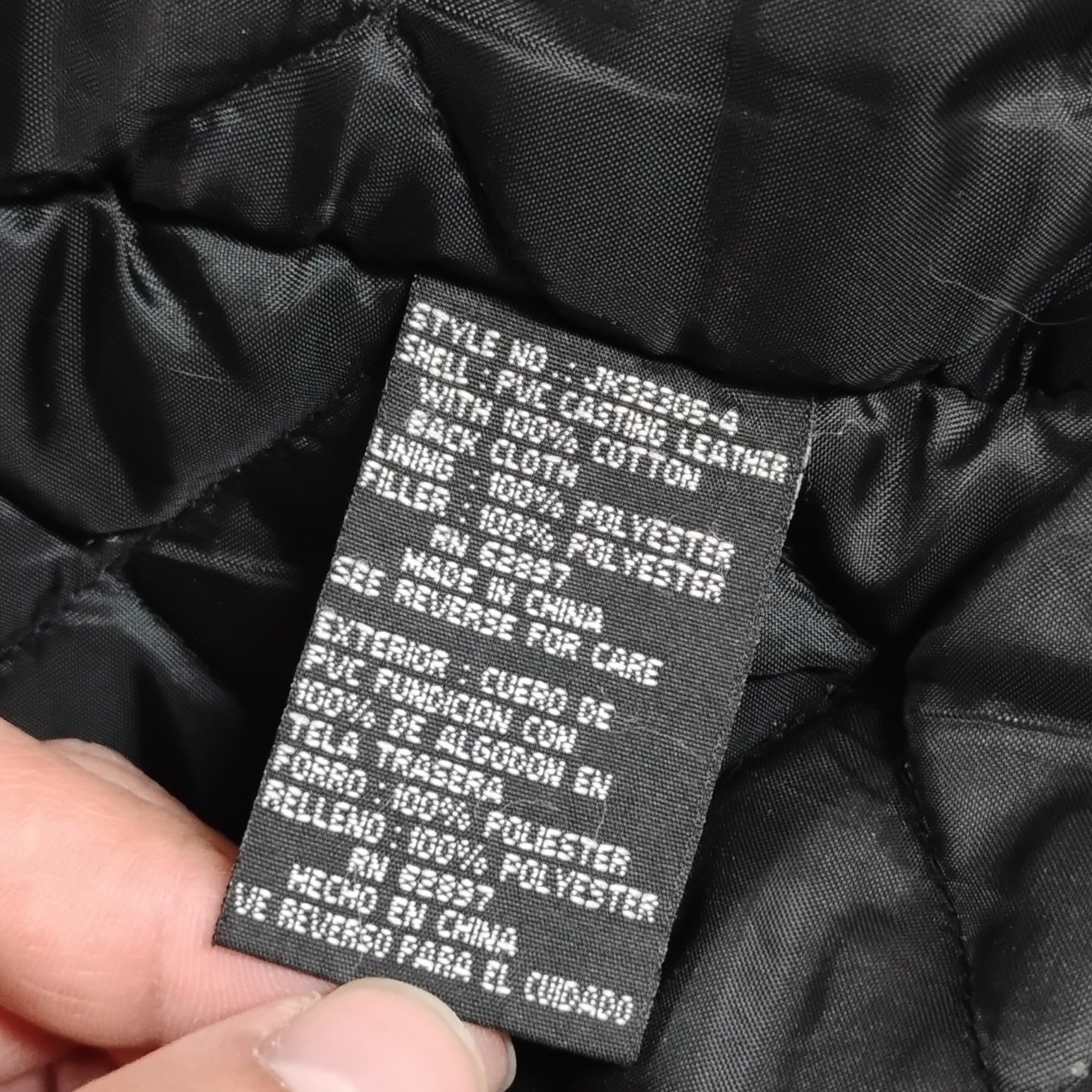 First Down Bomber Jacket Black Gray Red Embroider… - image 12