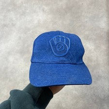 Milwaukee Brewers New Era Baseball Cap Boys One Size MLB 39Thirty Fitted, Blue