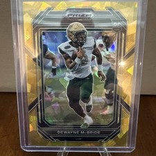 2023 Dewayne McBride Panini Prizm Draft Picks Gold Ice Rookie Card #131