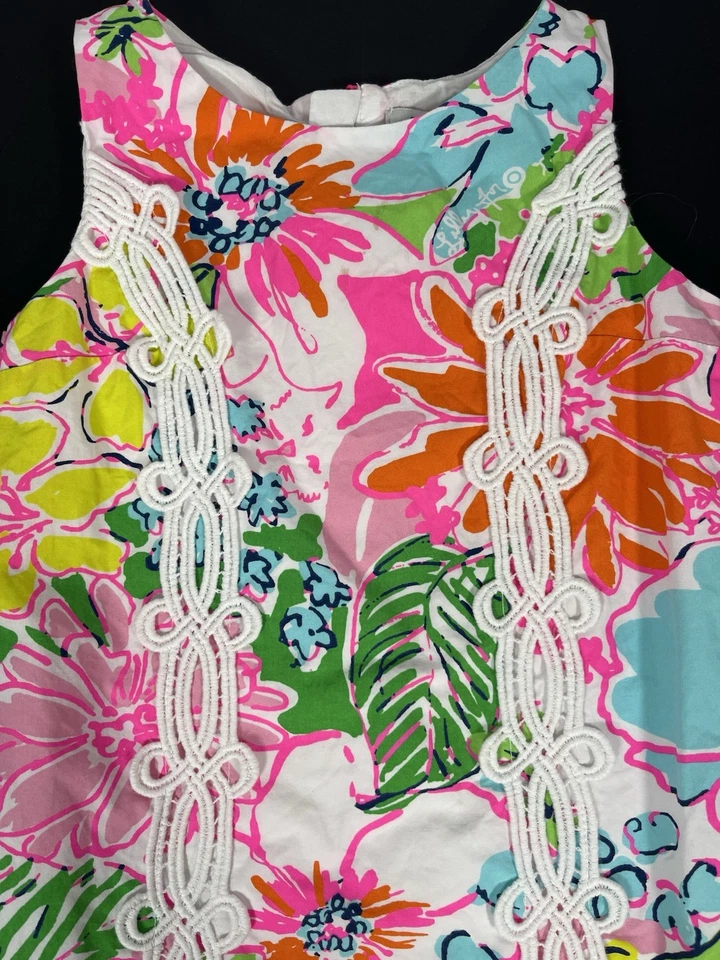 Lilly Pulitzer x Target Nosey Posey Shift Dress Girls XS 4-5 - Image 2 of 4