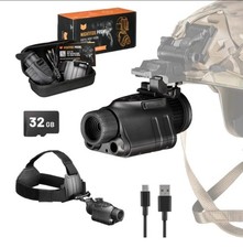 Nightfox Prowl Digital HD Night Vision Monocular Hands-Free Head Mount 32GB