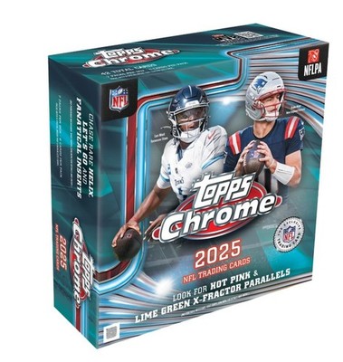 2025 TOPPS CHROME FOOTBALL MEGA BOX - IN HAND