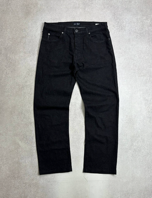 VINTAGE ARMANI METAL LOGO BAGGY JEANS MENS RELAXED 34 WIDE LEG | eBay