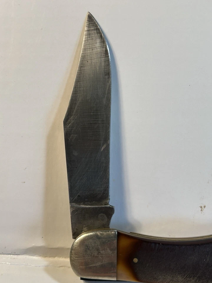 VINTAGE DISCONTINUED SCHRADE USA 125OT FOLDING HUNTER NO SHEATH USED LINER LOCK - Image 3 of 4