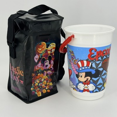 Disney Epcot Popcorn Bucket Figment Mickey Oogie 1992-1993 Oogie Boogie Food Bag