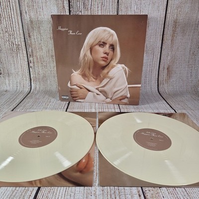 Happier Than Ever by Billie Eilish LP Cream Colored Vinyl Record, 2 Records