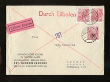 DDR Nr.439 u.a. EILBOTEN-BRIEF KIRCHE BERLIN 6.5.1955 - ERFURT !! (973045)