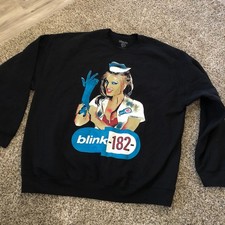 2025 Blink 182 Enema of the State Nurse Black Sweatshirt crewneck Sz XXL READ