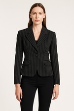 CHRISTIAN DIOR Boutique Galliano Era Pinstripe Wool Blazer Jacket FR44 US12
