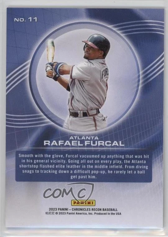 2023 Panini Chronicles Recon Gold /10 Rafael Furcal #11 - Image 2 of 2
