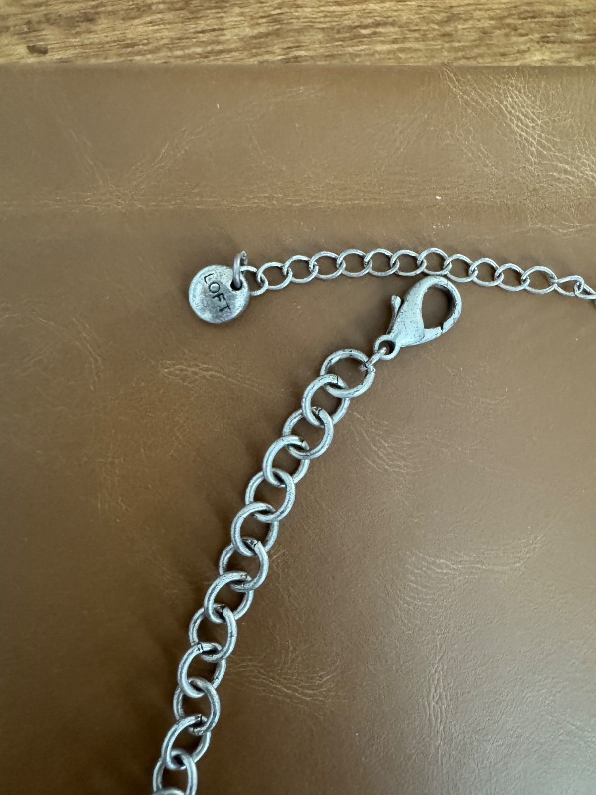 Silver-Tone Interlocking Ring Chain Necklace – Mo… - image 3