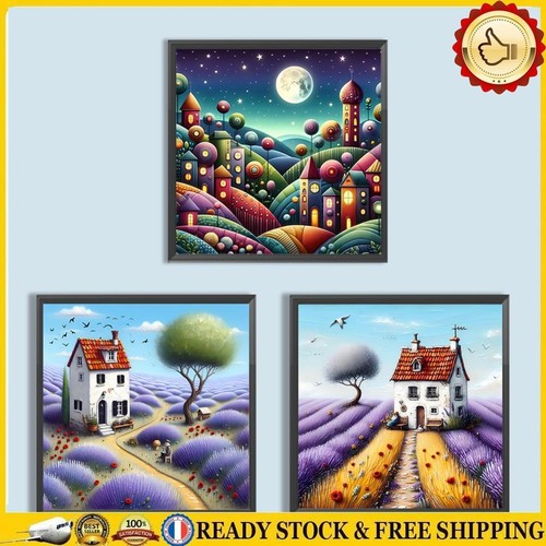 5D DIY Full Round Drill Diamond Painting House Kit Home Decor Art Craft ...