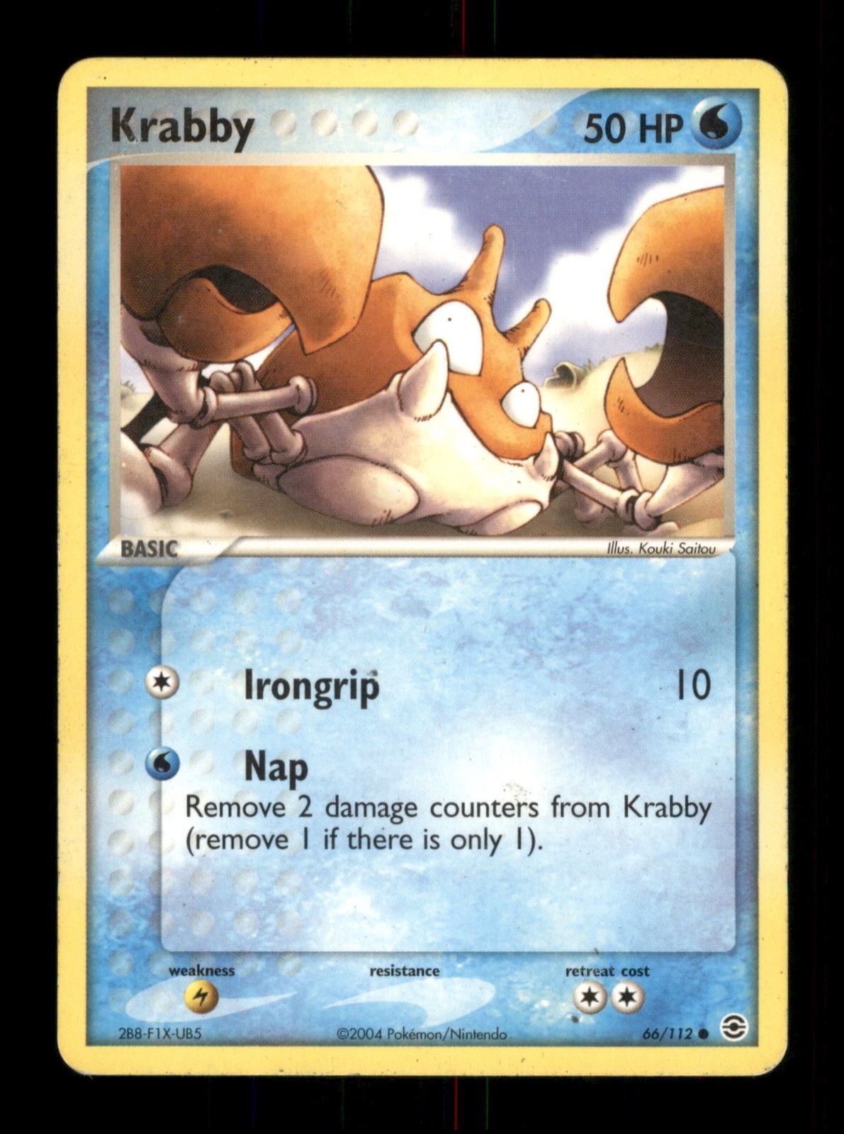 Krabby 66/112 Non-Holo Nintendo  Pokemon Trading Card TCG