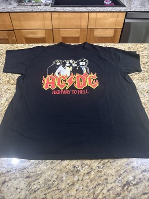 AC/DC Highway To Hell Band T-shirt  Sz Large Tee Rock And Roll Black Cpix