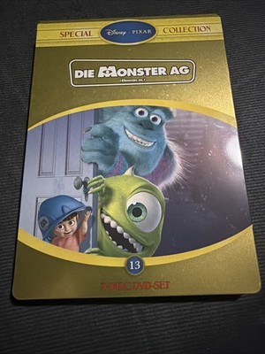 Disney Pixar Die Monster AG German Special Collection DVD Gold Tin Monsters Inc