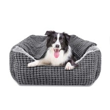 GASUR Dog Beds for Large Medium Small Dogs, Rectangle Cave Hooded Blanket Pup...