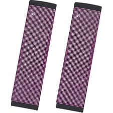 2PCS Bling Car Seat Belt Covers, Crystal Rhinestone Seatbelt Shoulder Pad Pink