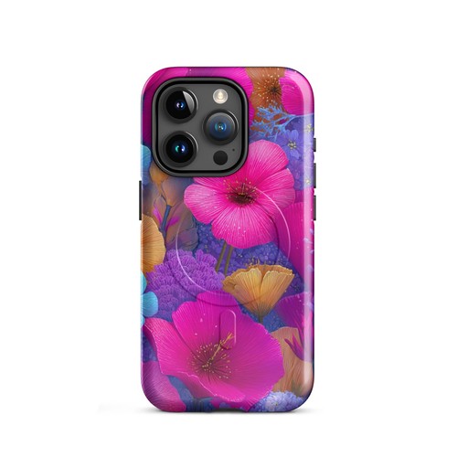 Glossy Bright Floral MagSafe® Tough Case for iPhone® - Picture 8 of 13