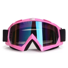 Pink Motorcycle Goggles Windproof Dustproof Anti-Scratch Protective