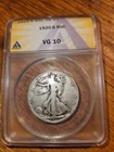 1920S Walking Liberty Half Dollar   ANACS  VG 10