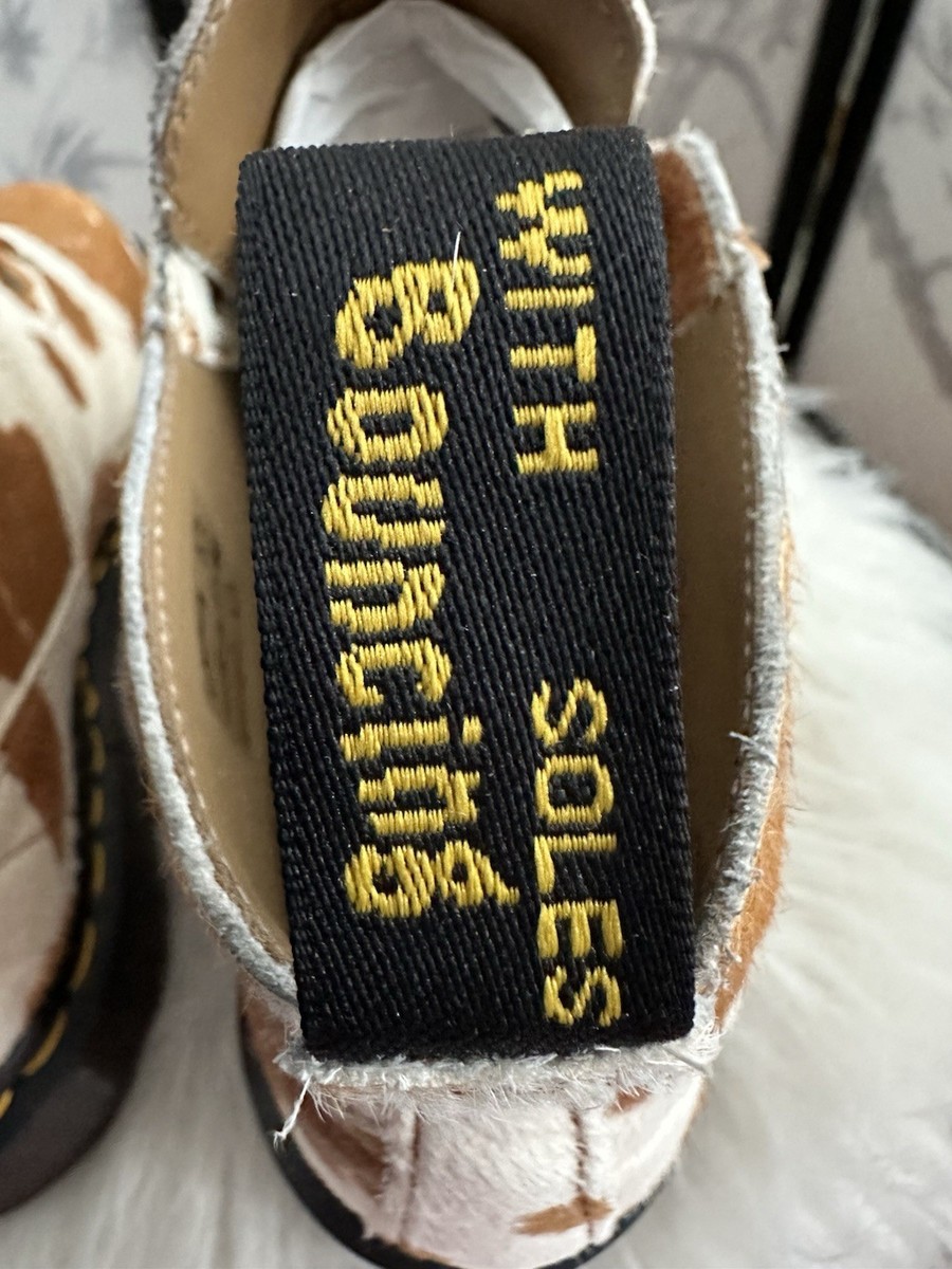 Dr. Martens Hair-On Church Monkey Jersey Cow Print Boot 8M/9W | eBay