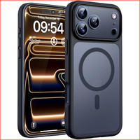HandyhüLle StoßFest Kratzfest Schwarz FüR Iphone 17 Pro Max 6,9 Zoll Magsafe