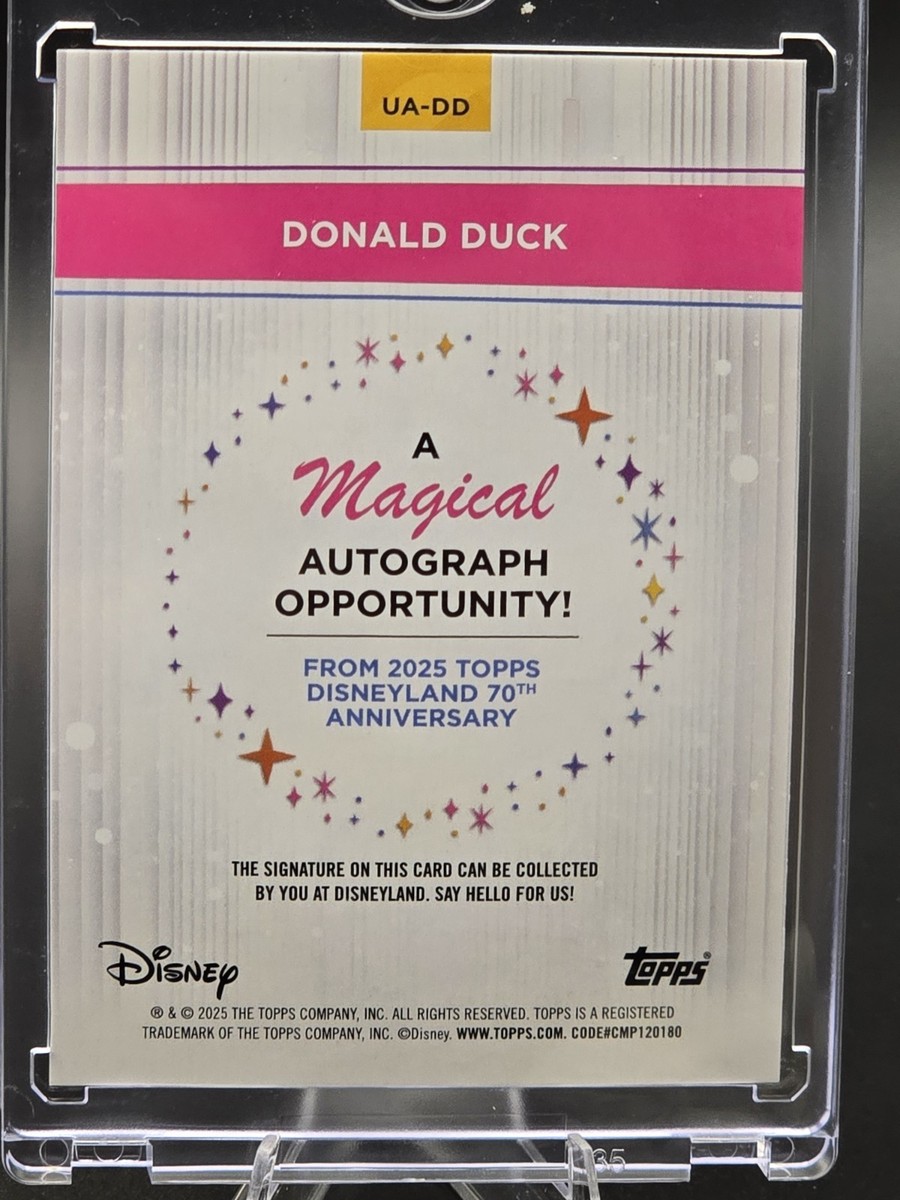 🔥2025 Topps Disneyland 70th Anniversary Donald Duck Autograph