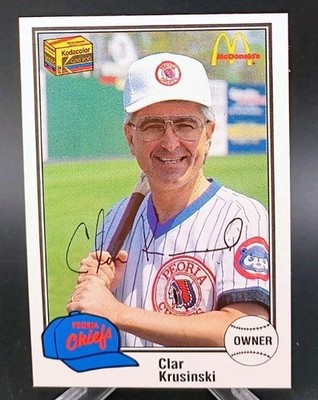 1989 Kodak Peoria Chiefs - Clarence Krusinski #33 (RC)