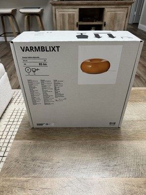 IKEA VARMBLIXT LED Table/Wall Donut Lamp Orange Glass/Round Limited New with box
