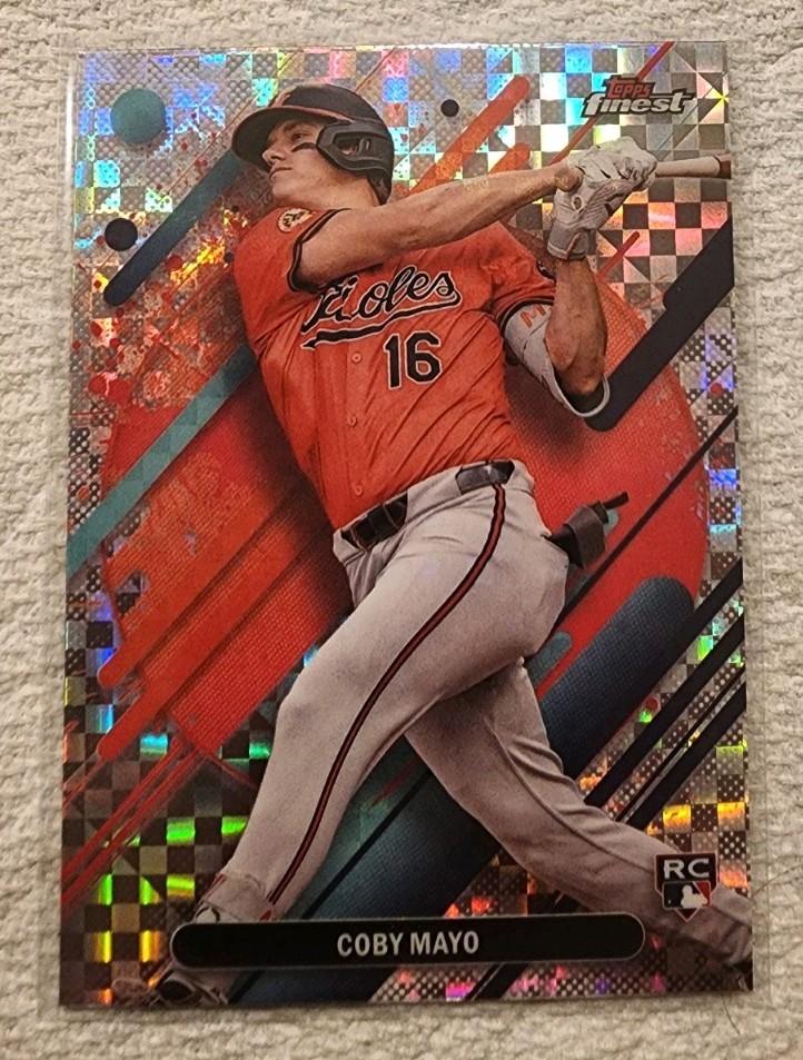 2025 Topps Finest - Rare Coby Mayo #255 Checkerboard Refractor (RC)