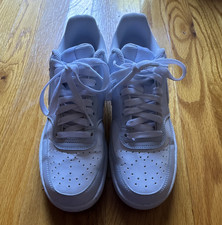 Nike Air Force 1 Low White Leather Lace Up Lo...