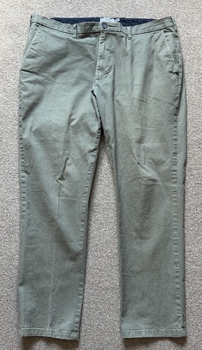 M&S Collection Slim Fit Chino Trousers Green Mens W40 L29 Marks & Spencer Chinos