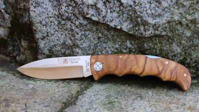 Joker Terrier Zweihandmesser mit Olivenholzgriff MoV4116 Stahl