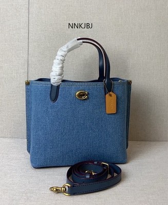 Willow Tote 24 ShoulderBag CR708 Denim INDIGO Blue Women's Bag Outlet New