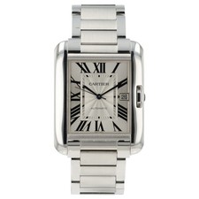 Cartier Tank Anglaise Silver Color Dial Steel 47x36mm Automatic Mens W5310008