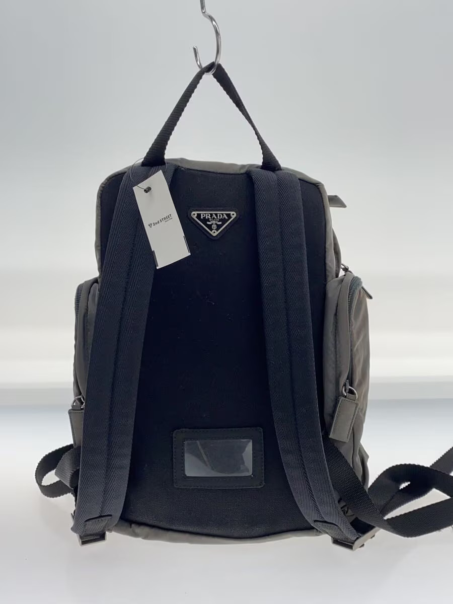 PRADA Backpack Nylon KHK Solid Authentic Rare Exc… - image 3