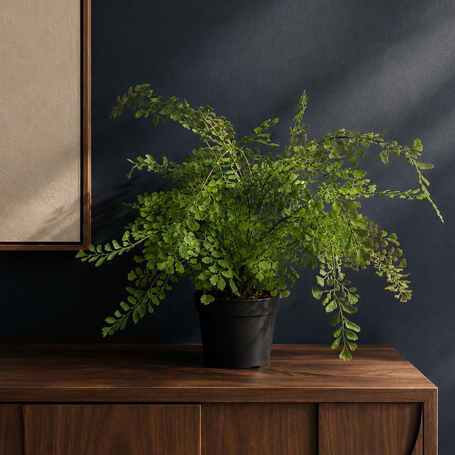 Artificial Fern Plant 35cm Green Realistic Faux Indoor Home Office Decor
