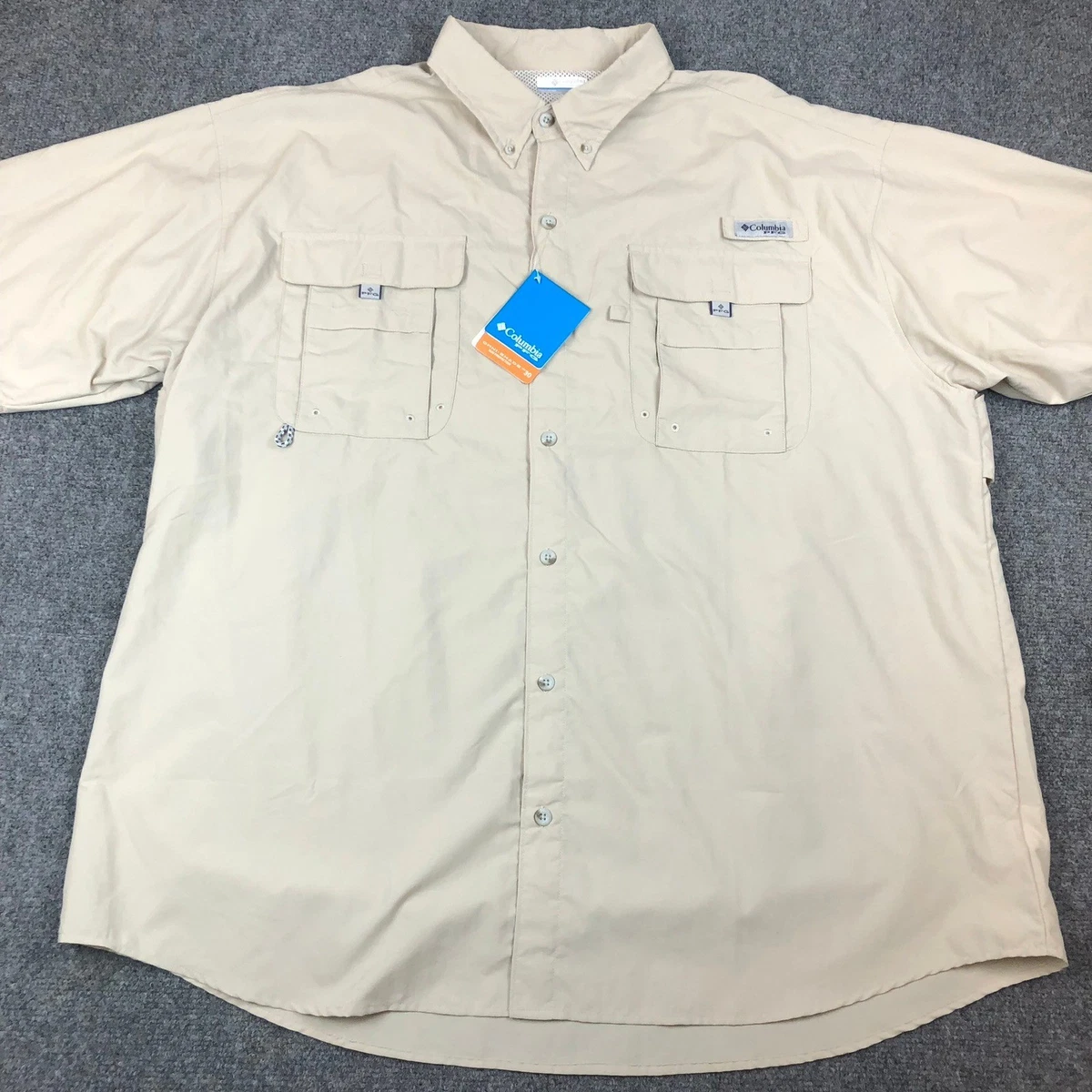 Chemise De Pêche Homme Columbia PFG Super Bahama, Manches Courtes, 2XL, Neuve