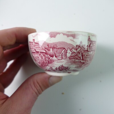 Staffordshire Royal Tudor Ware Coaching Taverns Zuckerdose 8x5 cm  KT-505