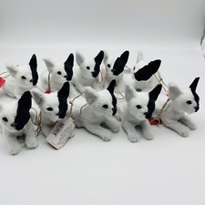 Place  Time Fur Animals White And Black Fur Ornament Set Of 10