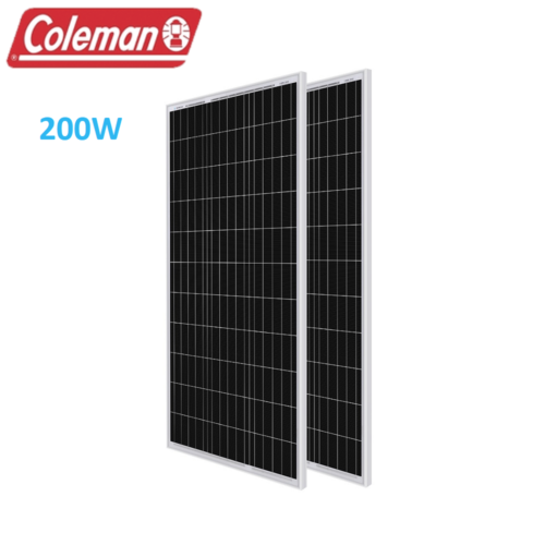 COLEMAN  200W 2X100W 2X100 Watt Monocrystalline Solar Panel 12V Home RV Marine - Picture 1 of 3