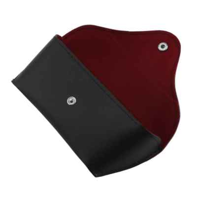 Custodia Per Occhiali In Pelle - Portaocchiali Morbido Con Bottoni Automatici, Unisex - Foto 2