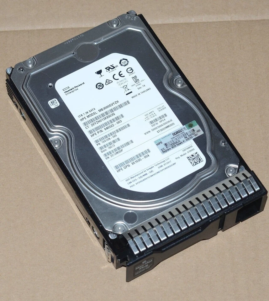 HPE 3TB SATA 7.2K 3.5in HDD 861695-004 846522-003  MB3000GVYZH ST3000NM0005 - Image 4 of 4
