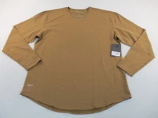 BYLT Long Sleeve Shirt Men's 2XL Brown Drop Cut Lux Stretch Activewear