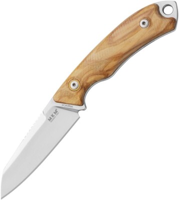 MKM-Maniago Knife Makers Tango 2 Fixed Knife 3'' MagnaCut Steel Blade Olive Wood